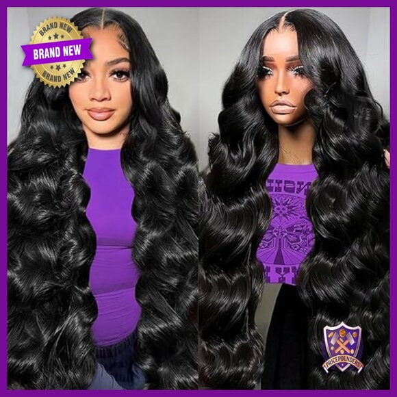 32 Inch Body Wave Lace Front Wig Human Hair 200 Density Glueless Pre Plucked